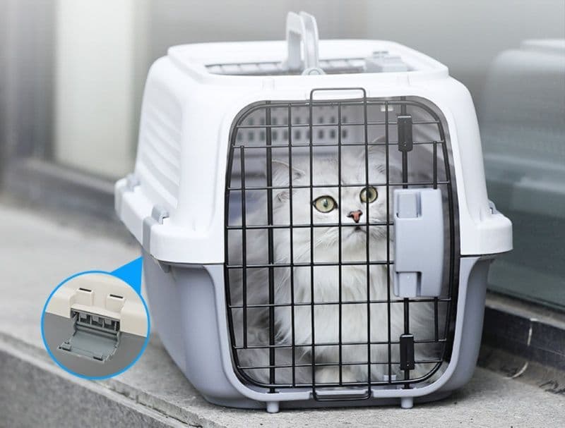 猫キャリーバッグ 航空機対応上開き天窓付き猫用移動キャリー