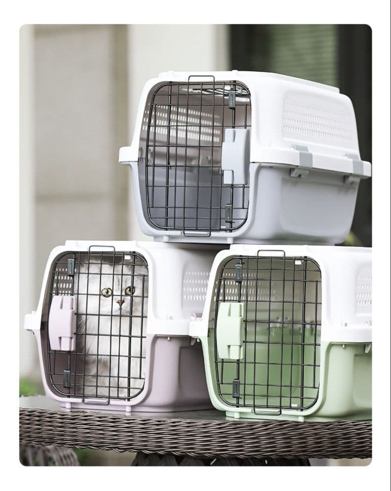 猫キャリーバッグ 航空機対応上開き天窓付き猫用移動キャリー
