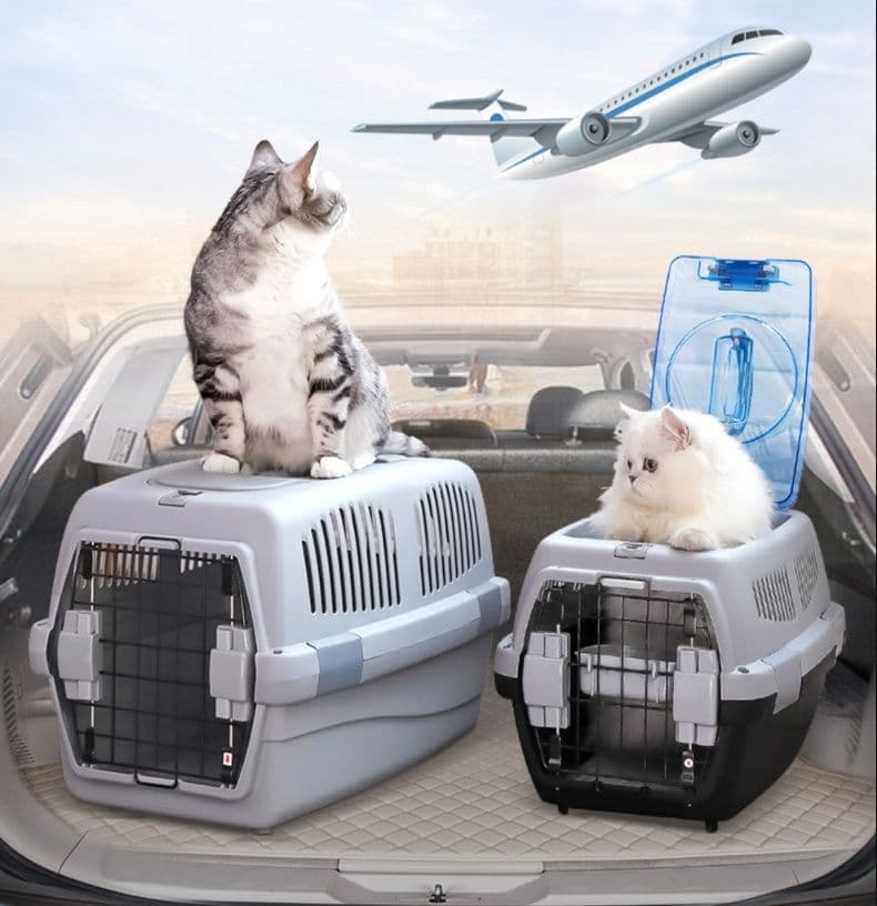 猫キャリーバッグ 航空機対応上部開閉式二層構造猫用キャリーケース