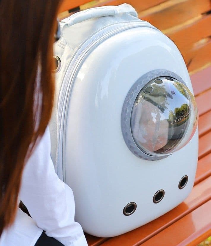 猫キャリーバッグ 宇宙船型透明窓付き猫用キャリーリュック