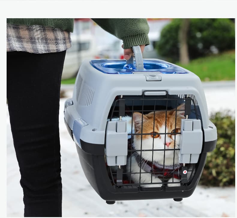 猫キャリーバッグ 航空機対応上部開閉式二層構造猫用キャリーケース