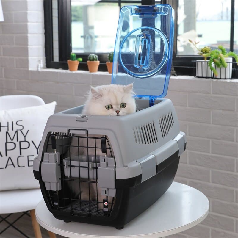 猫キャリーバッグ 航空機対応上部開閉式二層構造猫用キャリーケース